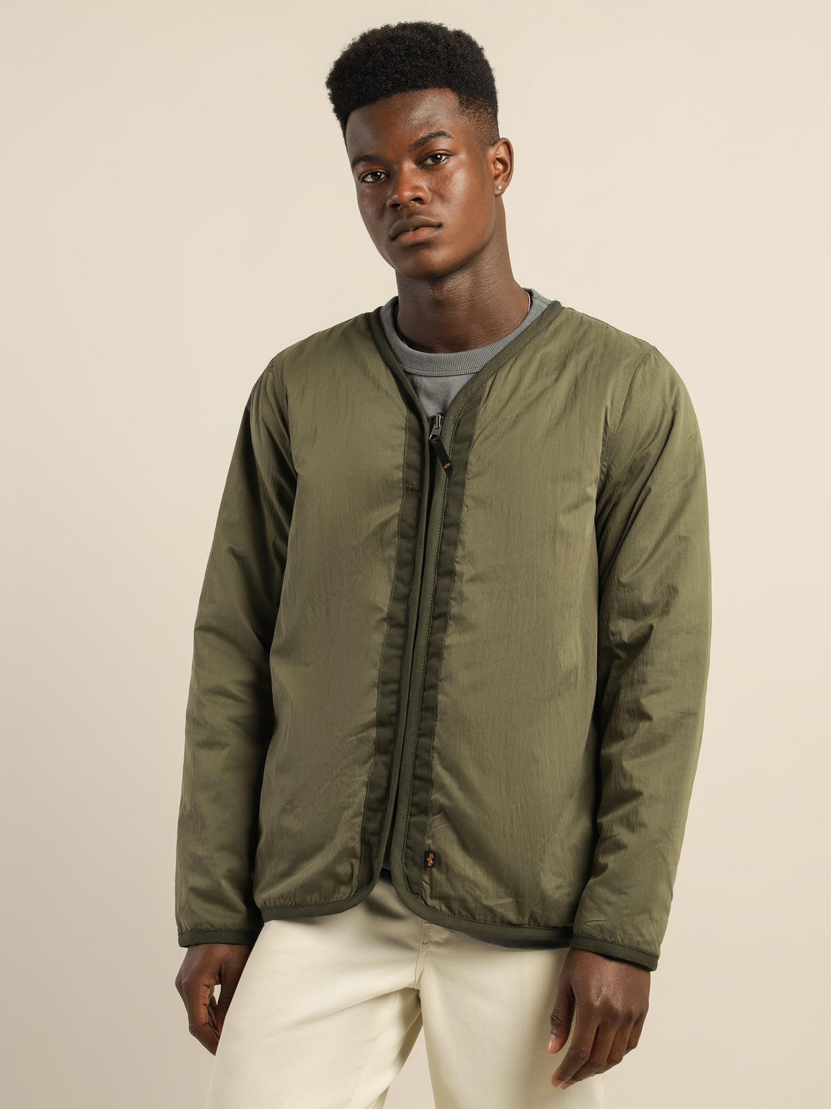 Quilted Liner Jacket in Forest Green