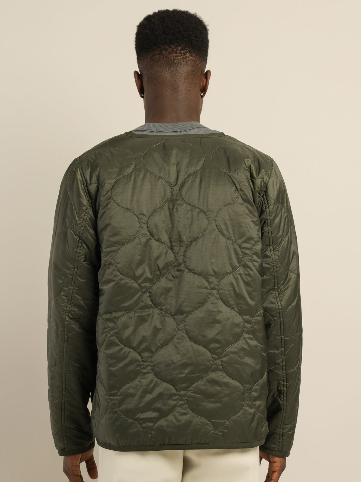 Quilted Liner Jacket in Forest Green