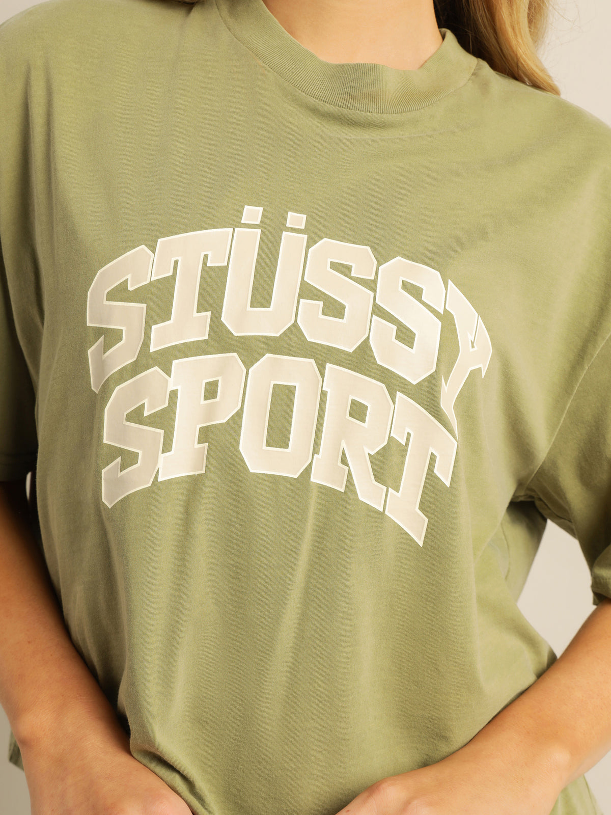 Collegiate Boxy T-Shirt in Herb Green