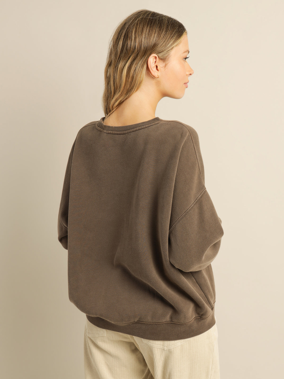 Campus Oversized Crew in Brown