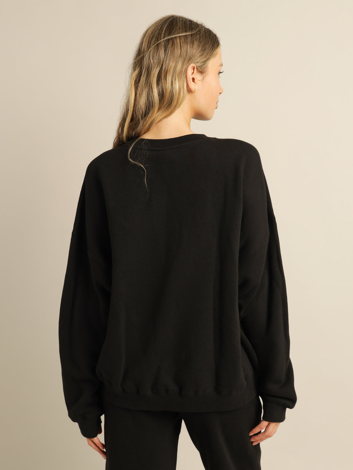 Soul Fleece Crew Sweater in Black