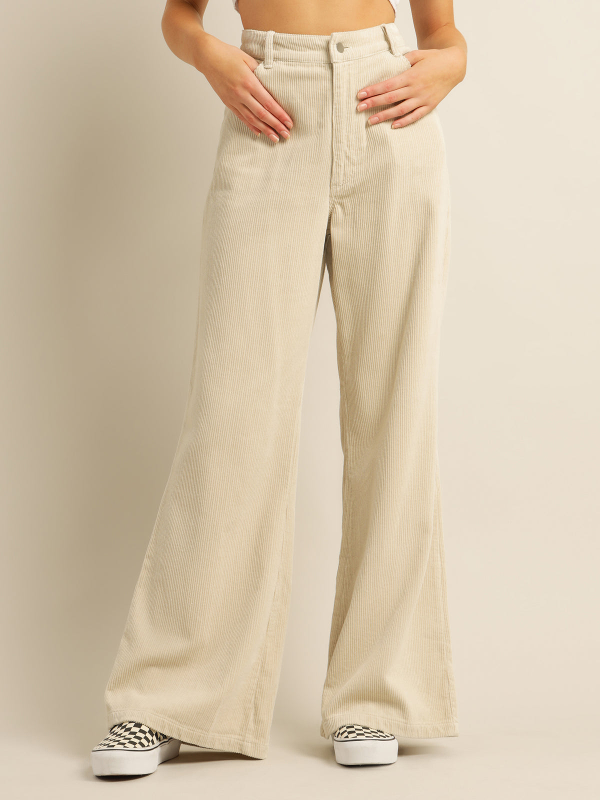 Eden Cord Pants in Off White