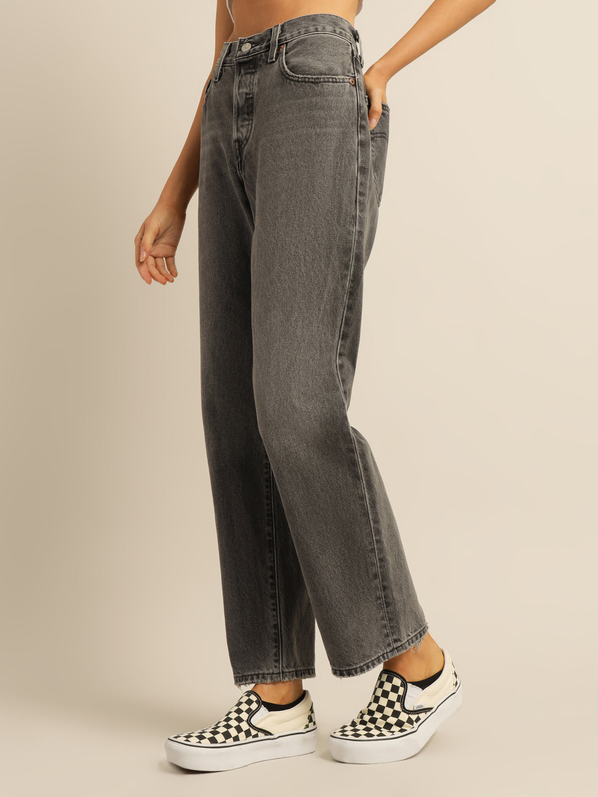 90s 501 Jeans in Fire Starter Black (30 length)