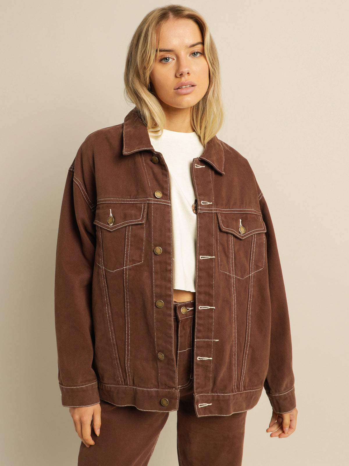 Madi Jacket in Washed Cocoa
