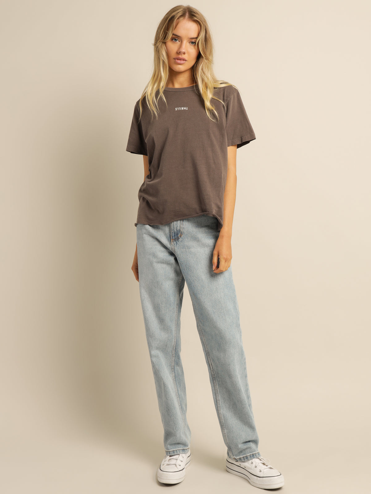 Minimal Thrills Relaxed T-Shirt in Plum
