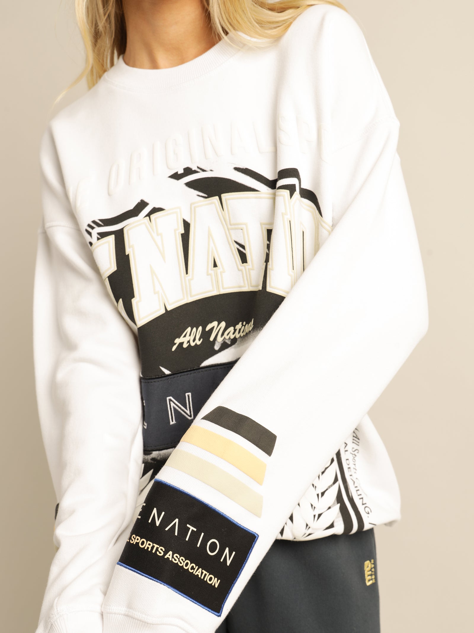 Layback Sweat in Optic White - Glue Store