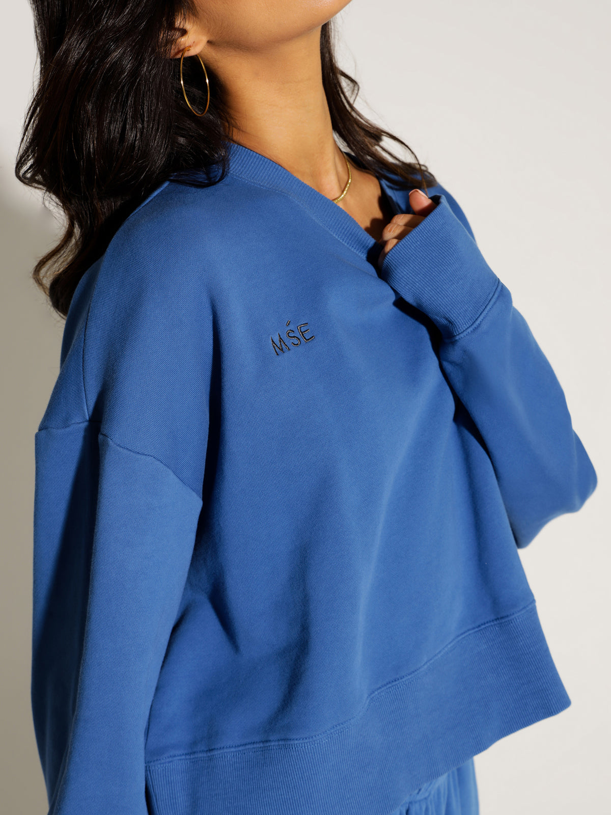 MSE Oversized Sweater in Cobalt
