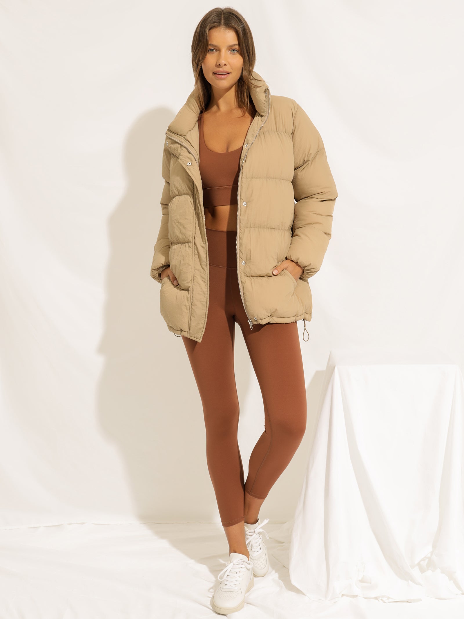 Oversized Puffer Puffer Jacke Nakd Brown Belted Puffer Jacket Nakd