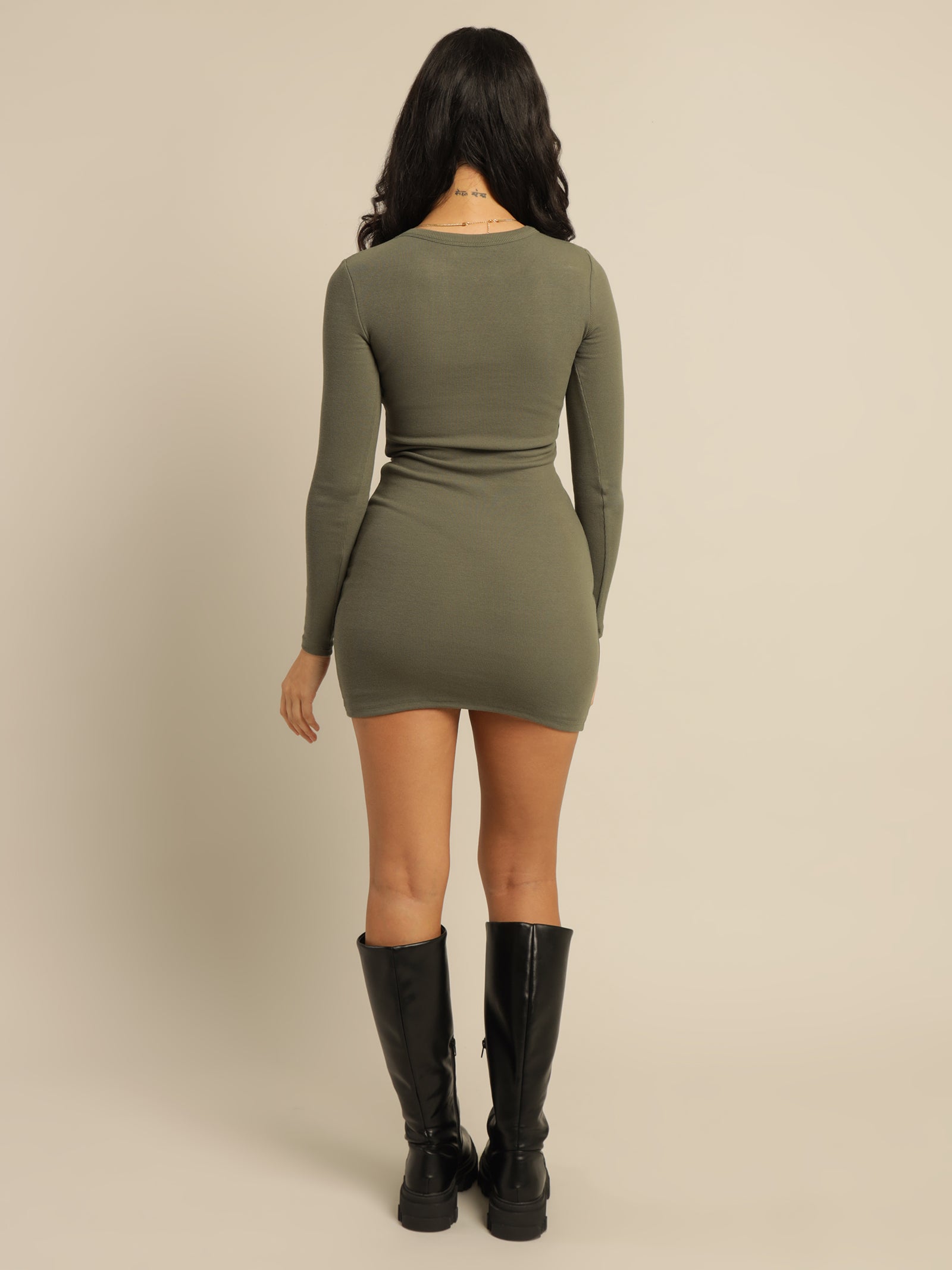 Stella Long Sleeve Rib Dress