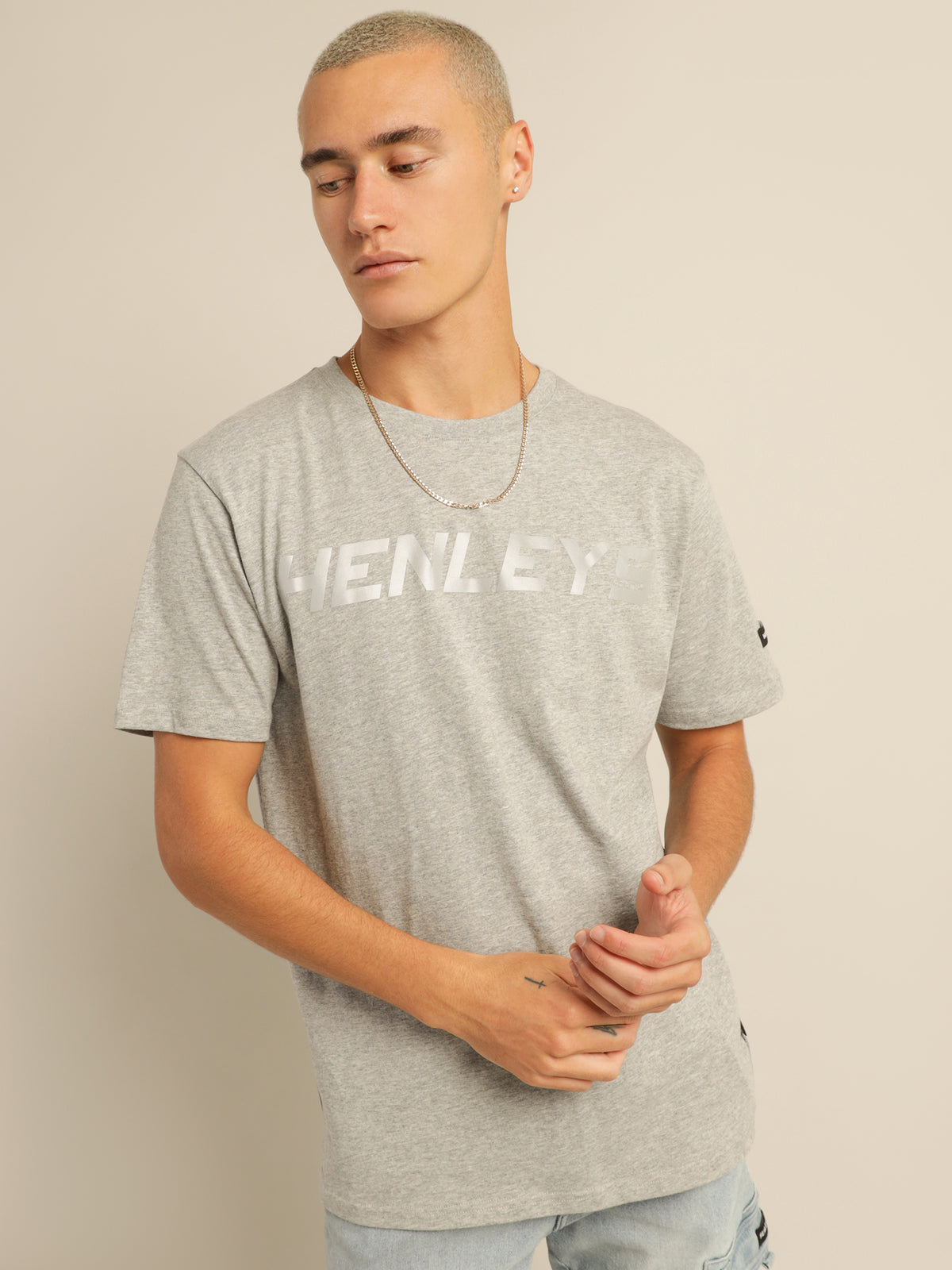 United Reflective T-Shirt in Grey Marle