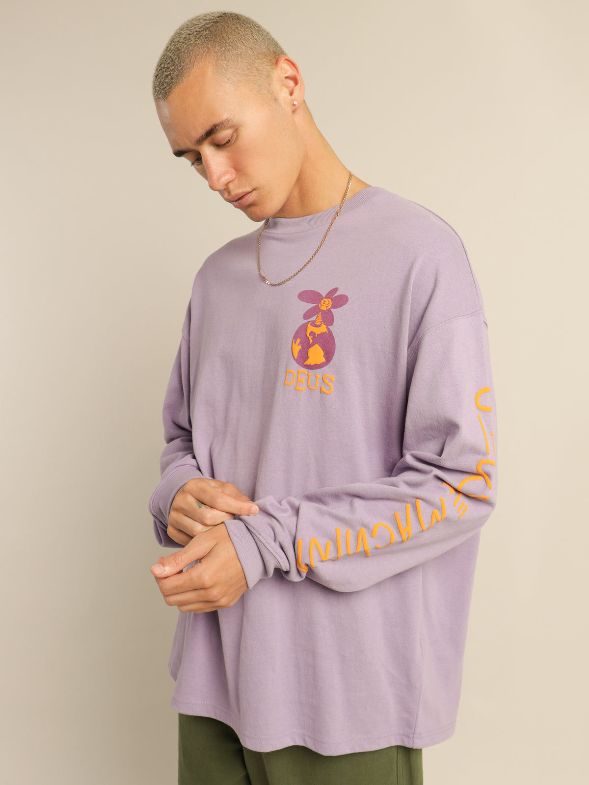 Thump Long Sleeve T-Shirt in Purple