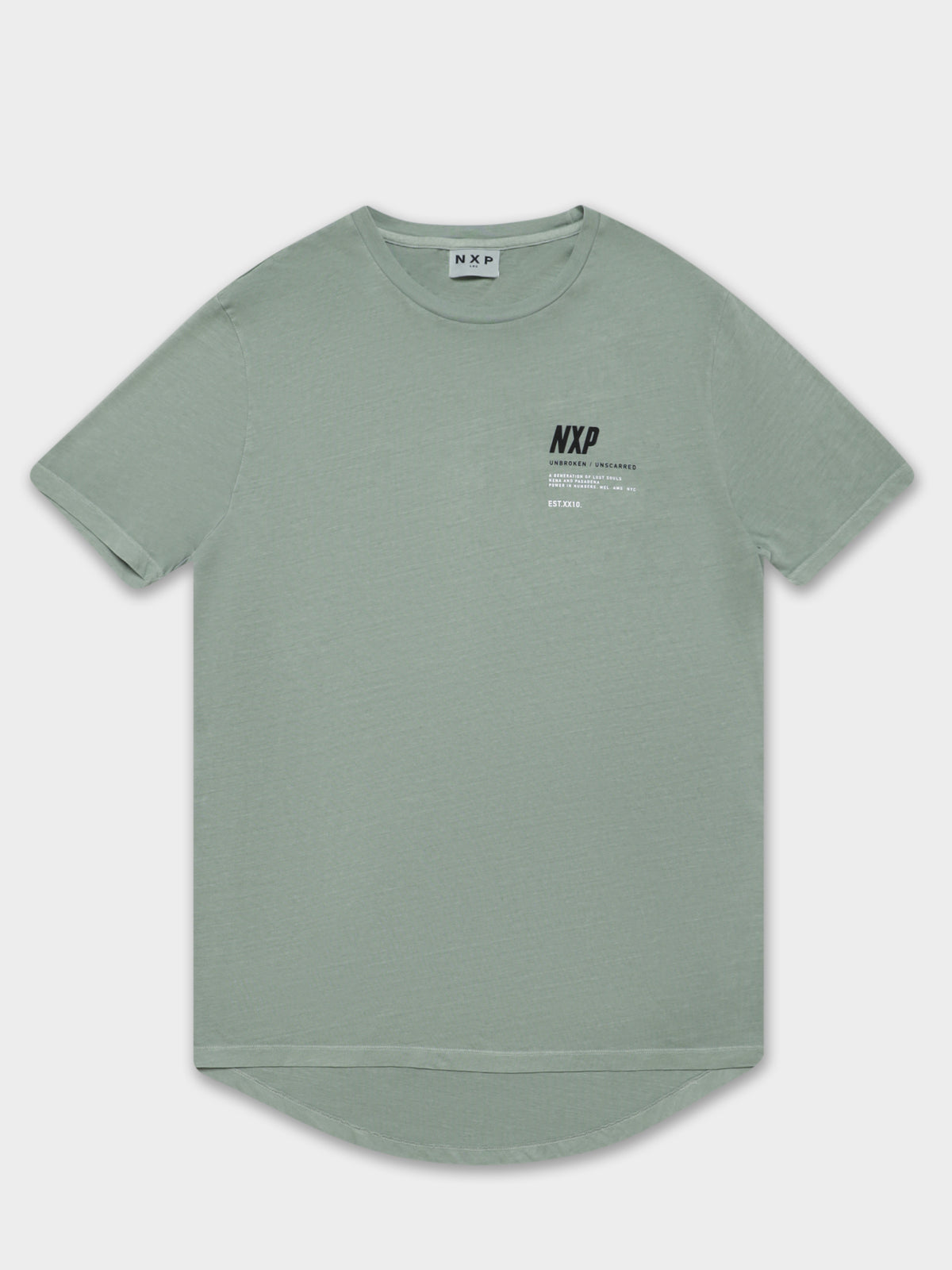 All Over Cape Back T-Shirt in Pigment Sage