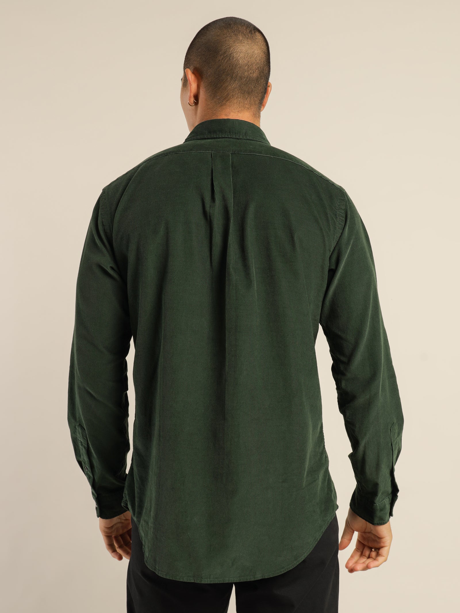 Polo Custom Fit Corduroy Long Sleeve Shirt