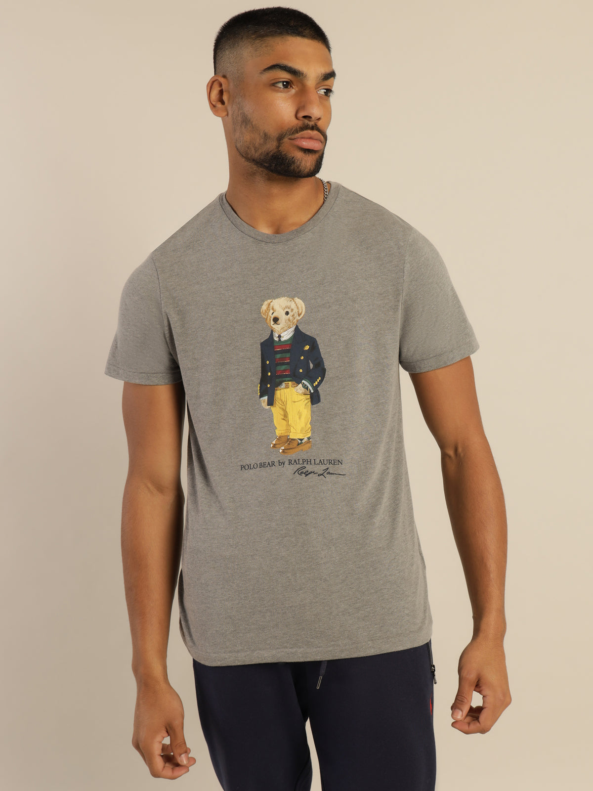 Polo 26/1 Jersey Bear in Classic Grey Heather