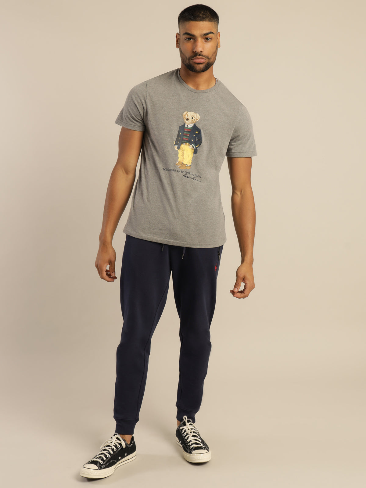 Polo 26/1 Jersey Bear in Classic Grey Heather