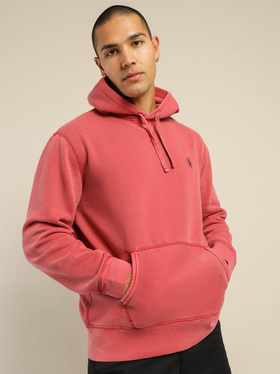 Polo Garment Dyed Fleece Hoodie