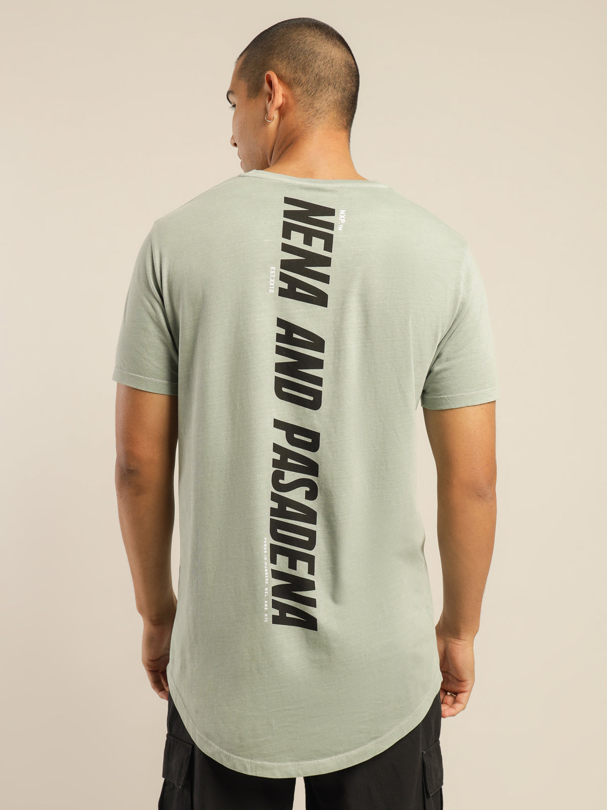 All Over Cape Back T-Shirt in Pigment Sage