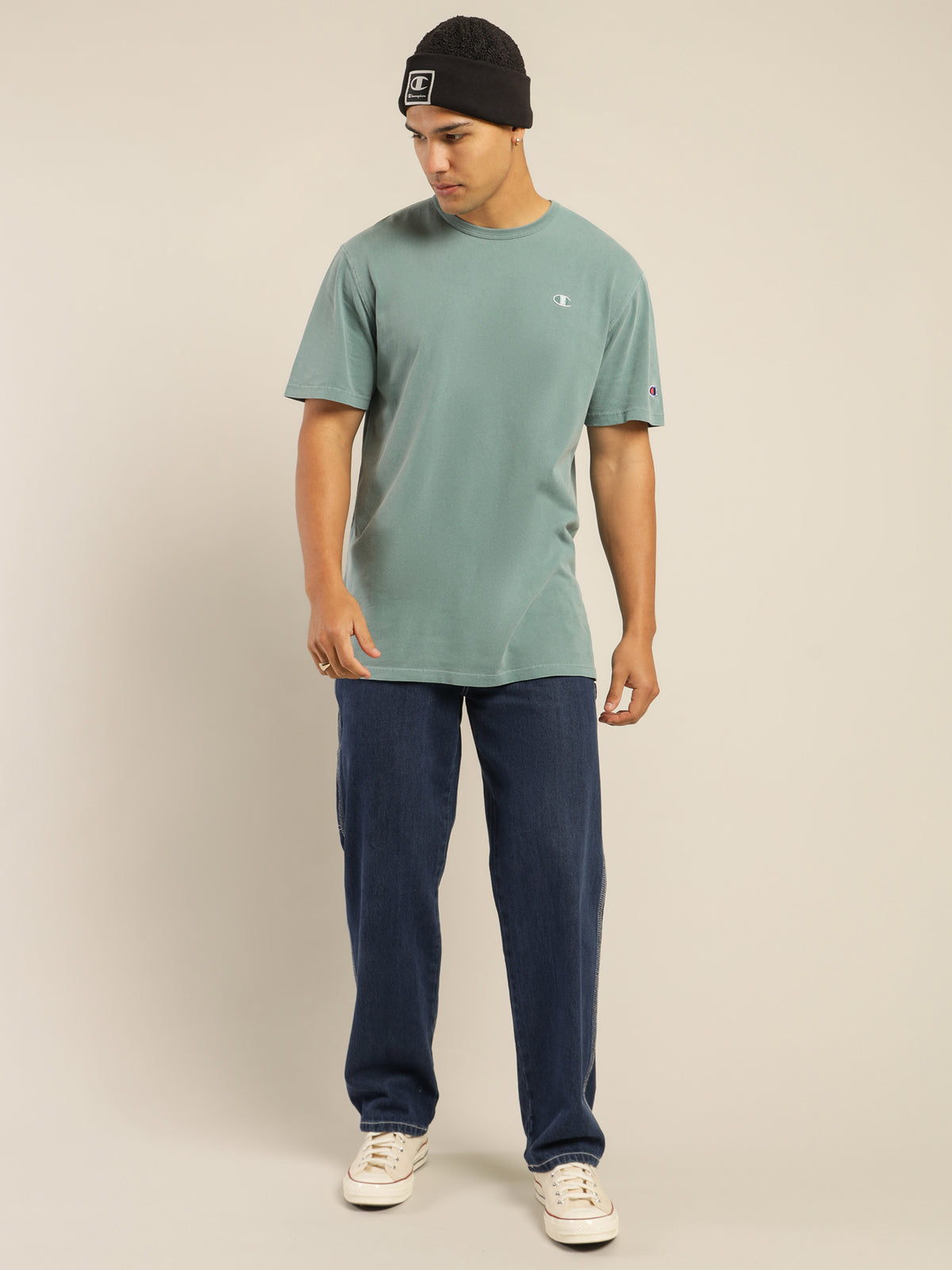 Heritage Garment Dye T-Shirt in Aqua Tonic