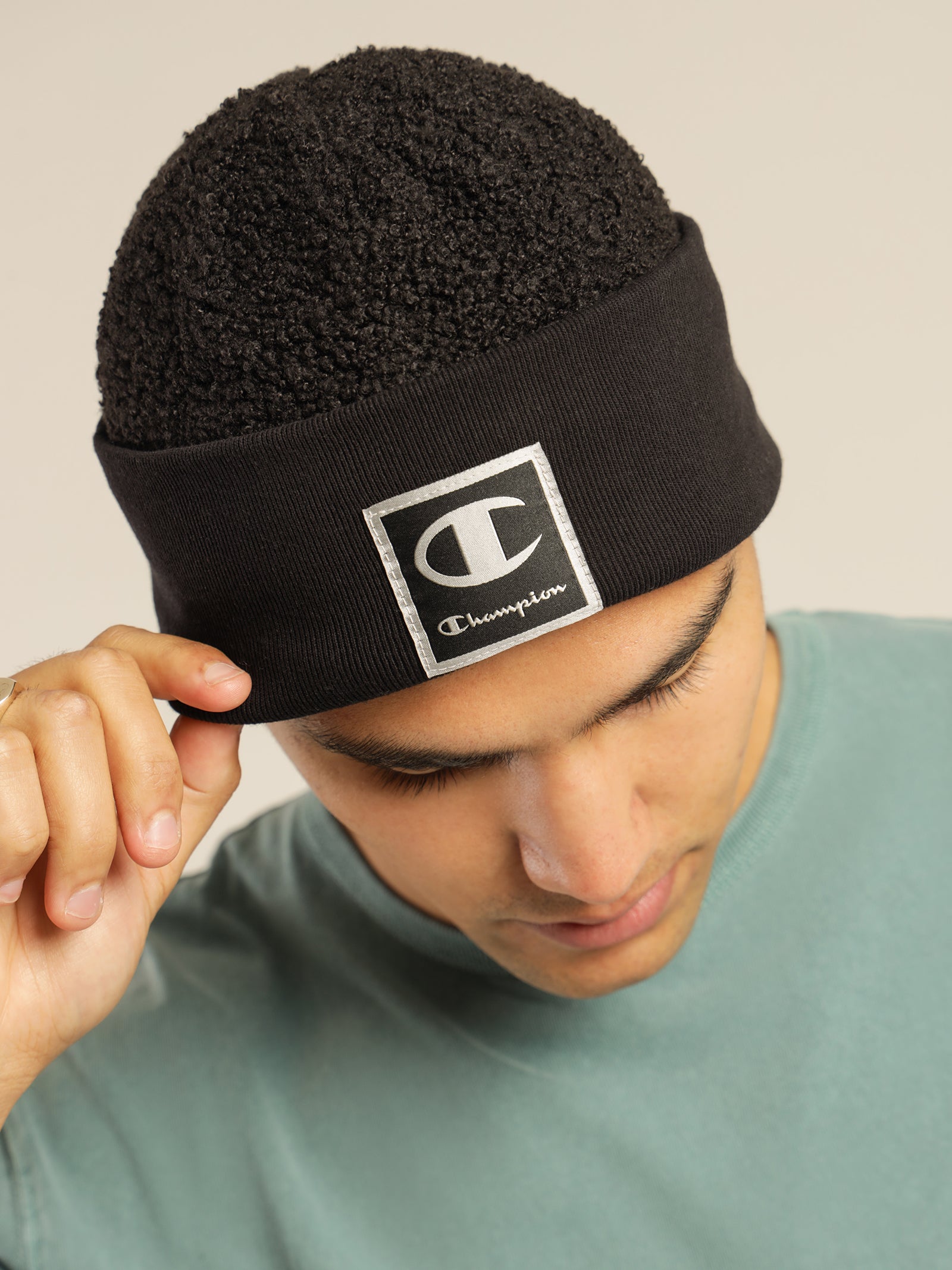 Champion Sherpa Beanie Black Glue Store - Main Image