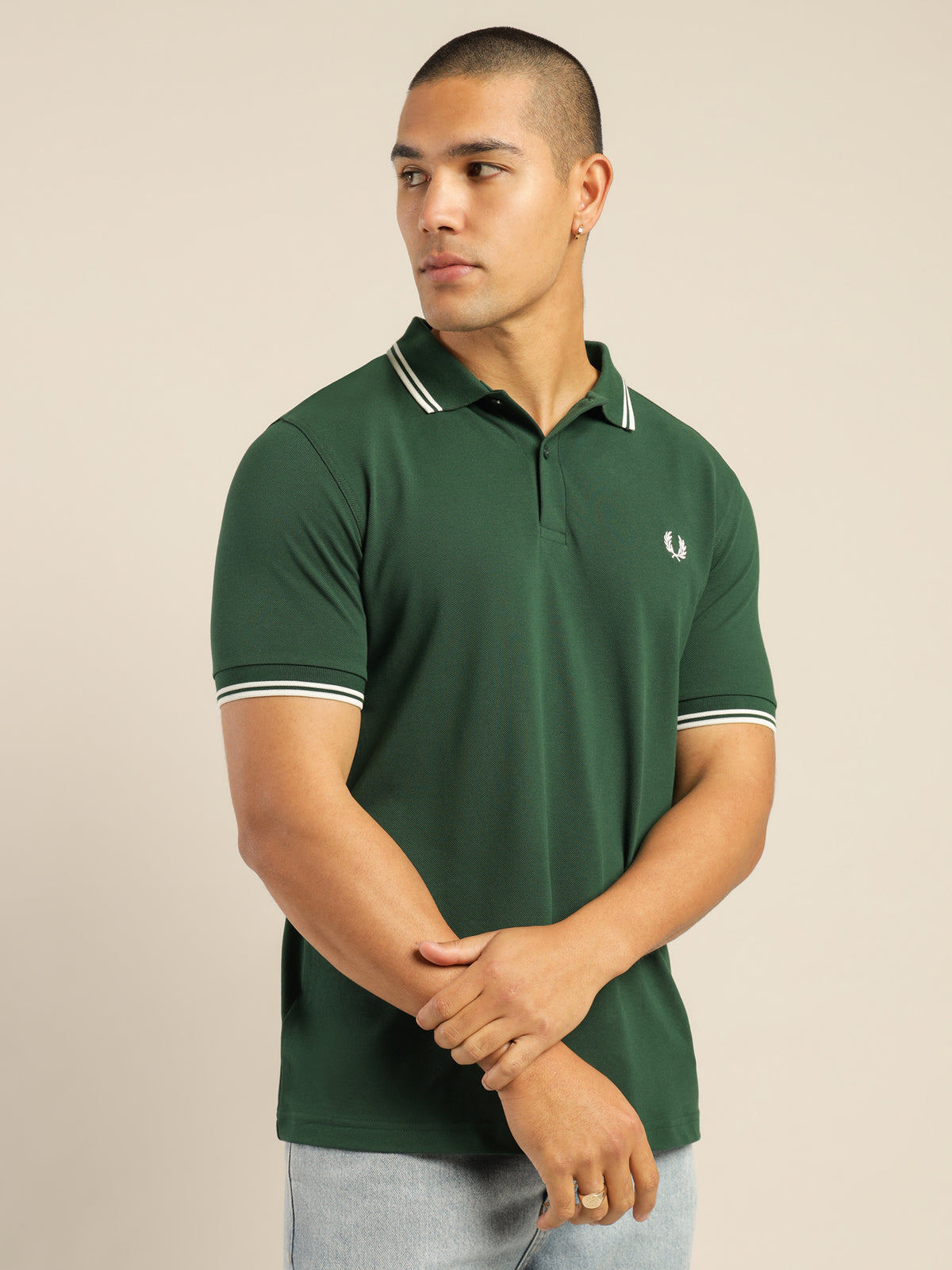 Twin Tipped Polo Shirt in Ivy