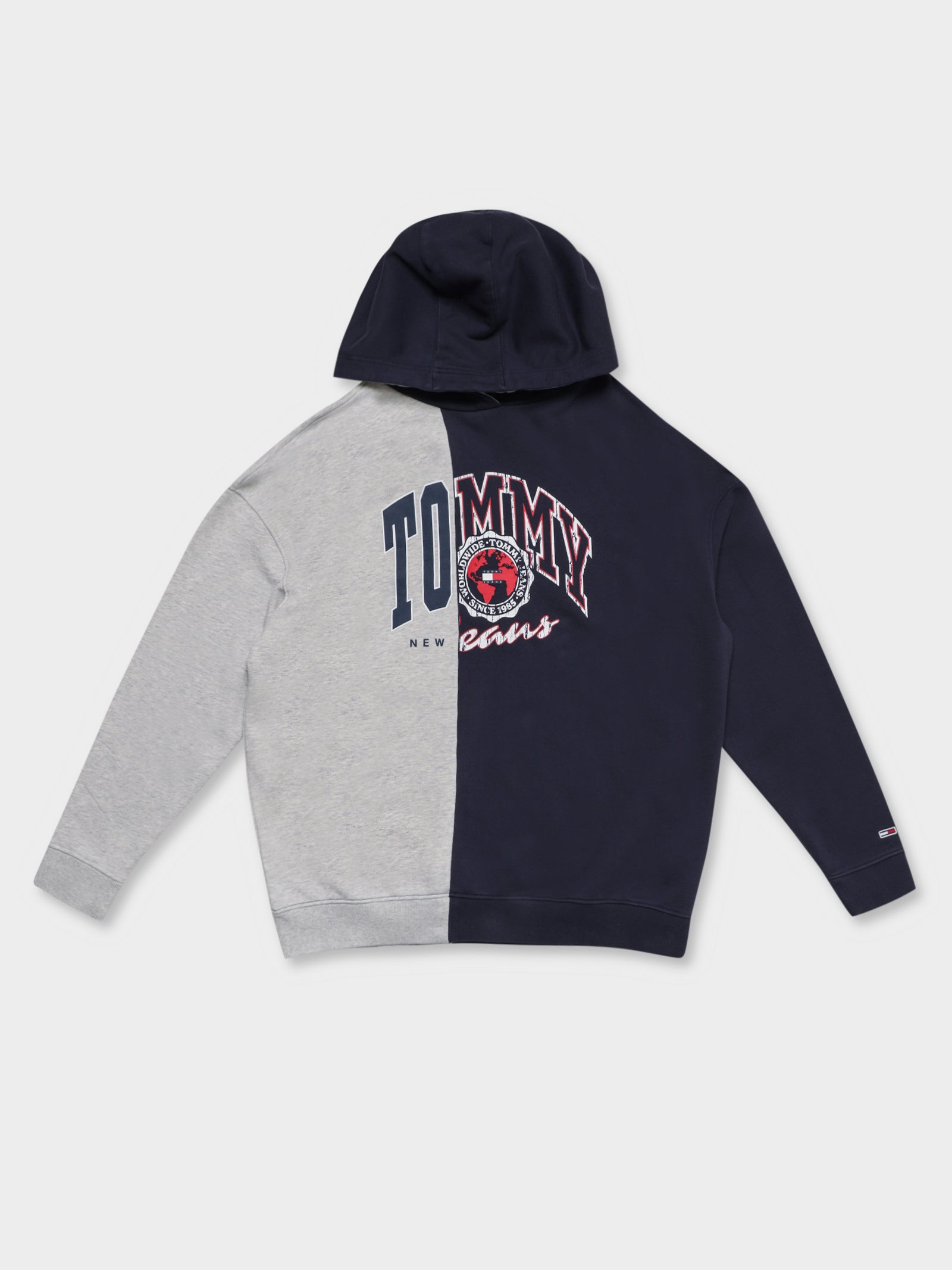 Oversized College Splicing Hoodie