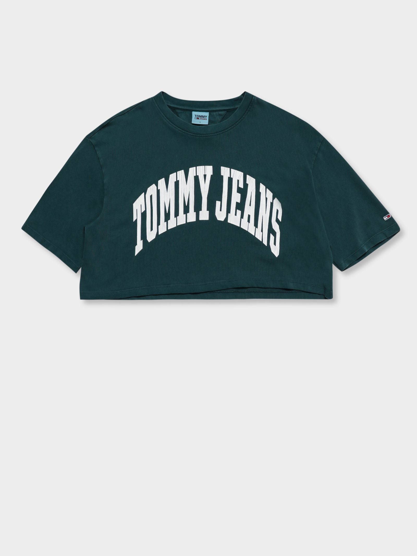 Oversized Crop College Short Sleeve T-Shirt