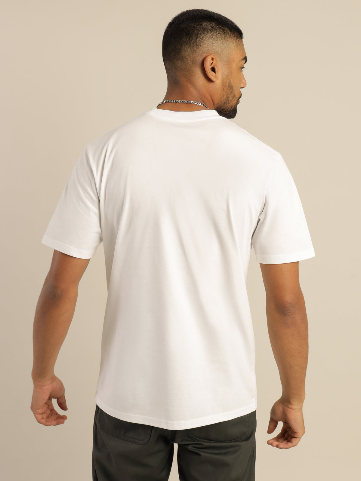 Short Sleeve Script T-Shirt in White