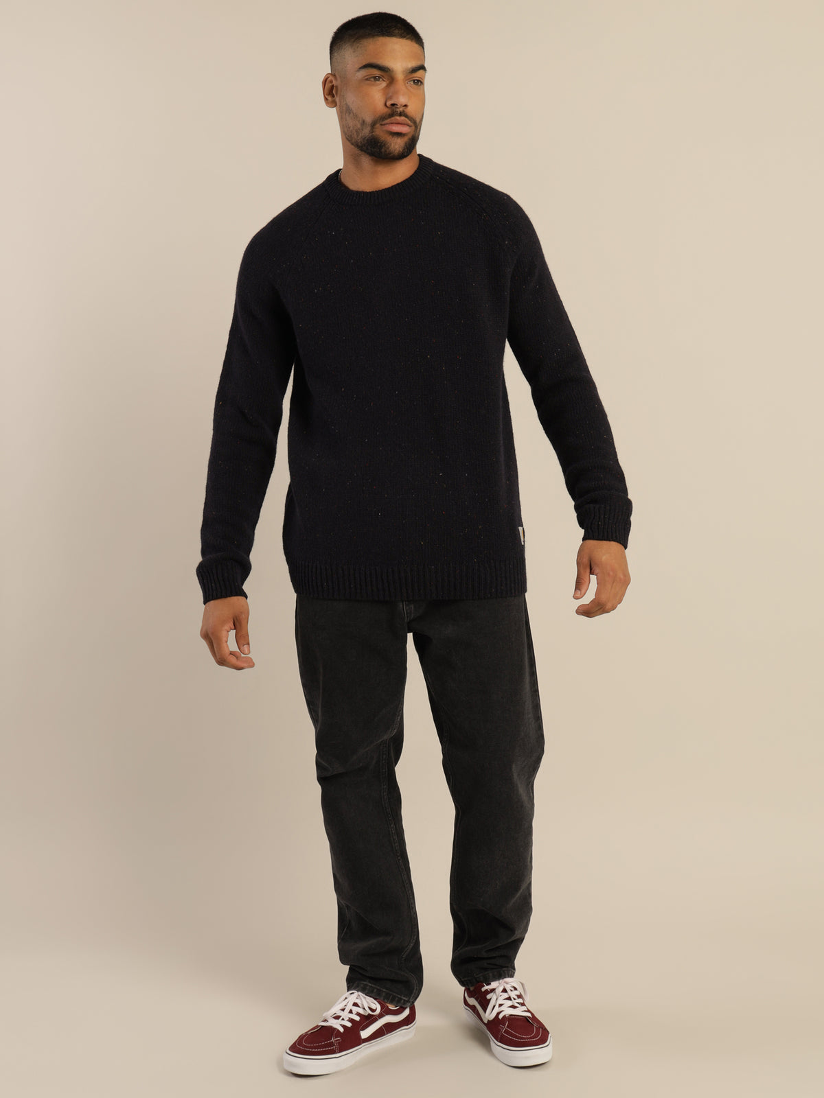 Anglistic Sweater in Speckled Dark Navy