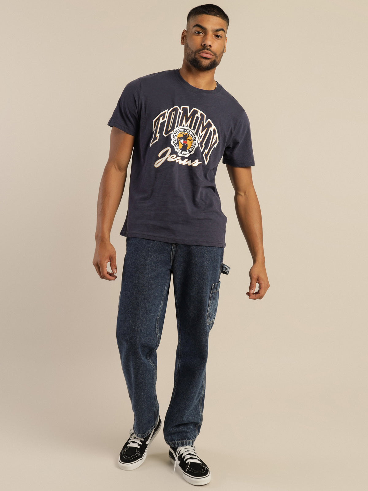 Bold College Graphic T-Shirt in Twilight Navy
