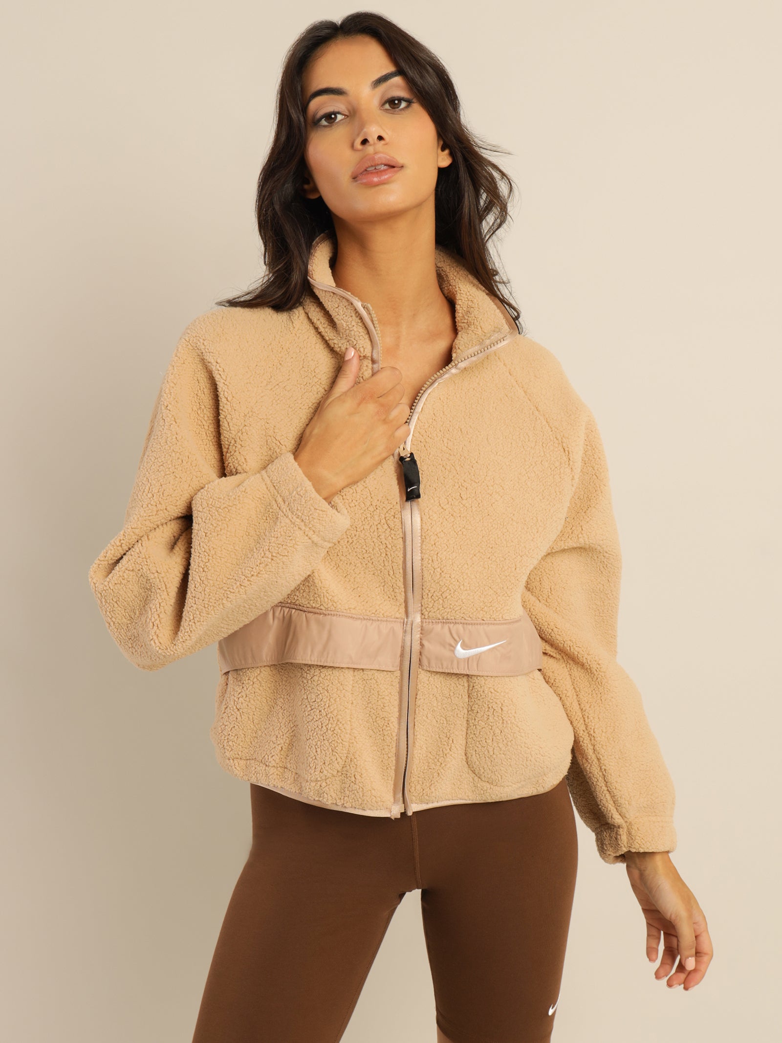 Nike Sherpa Jacket Hemp/White Glue Store - Main Image