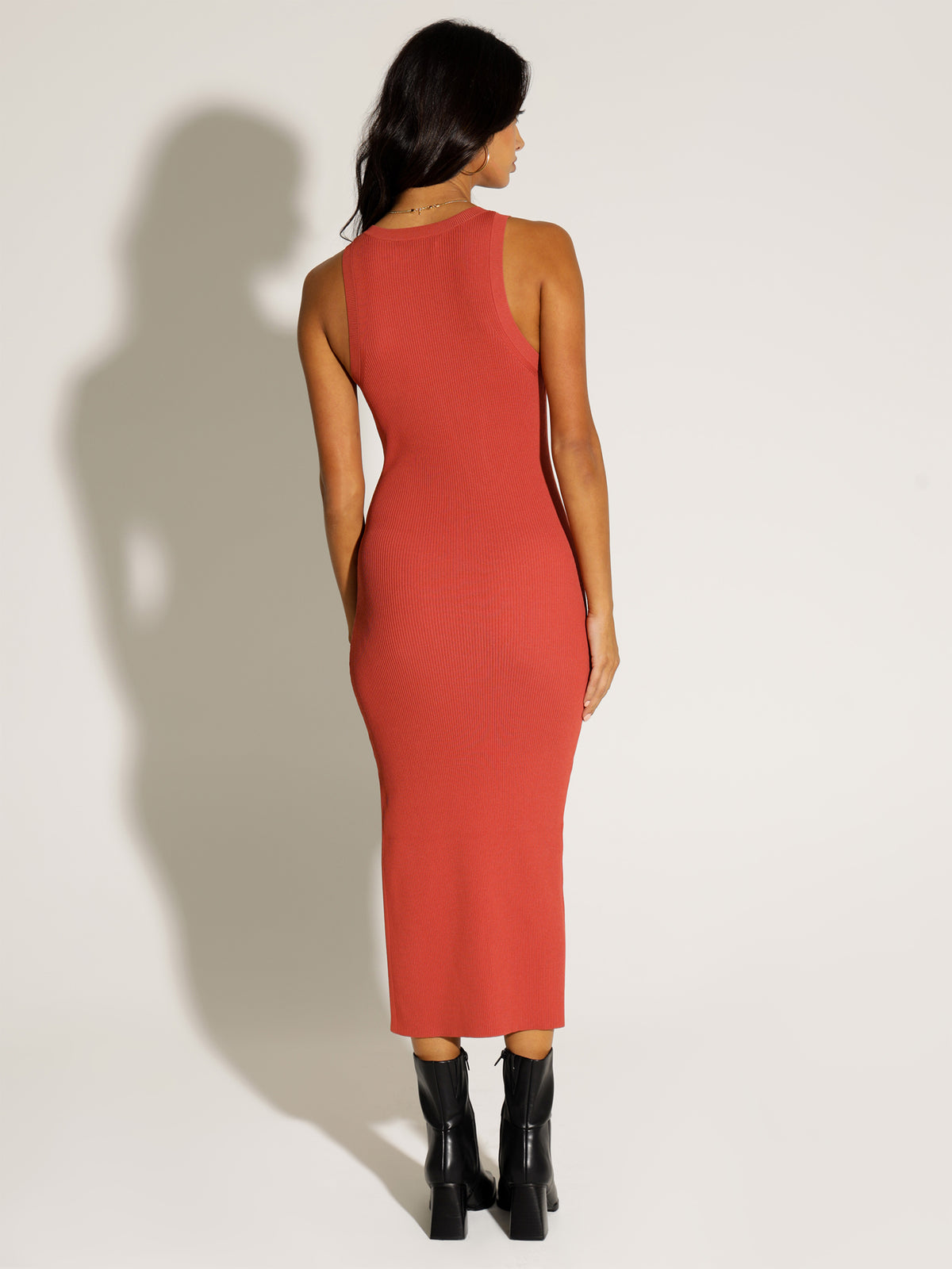 Shiva Knit Dress in Punch Red