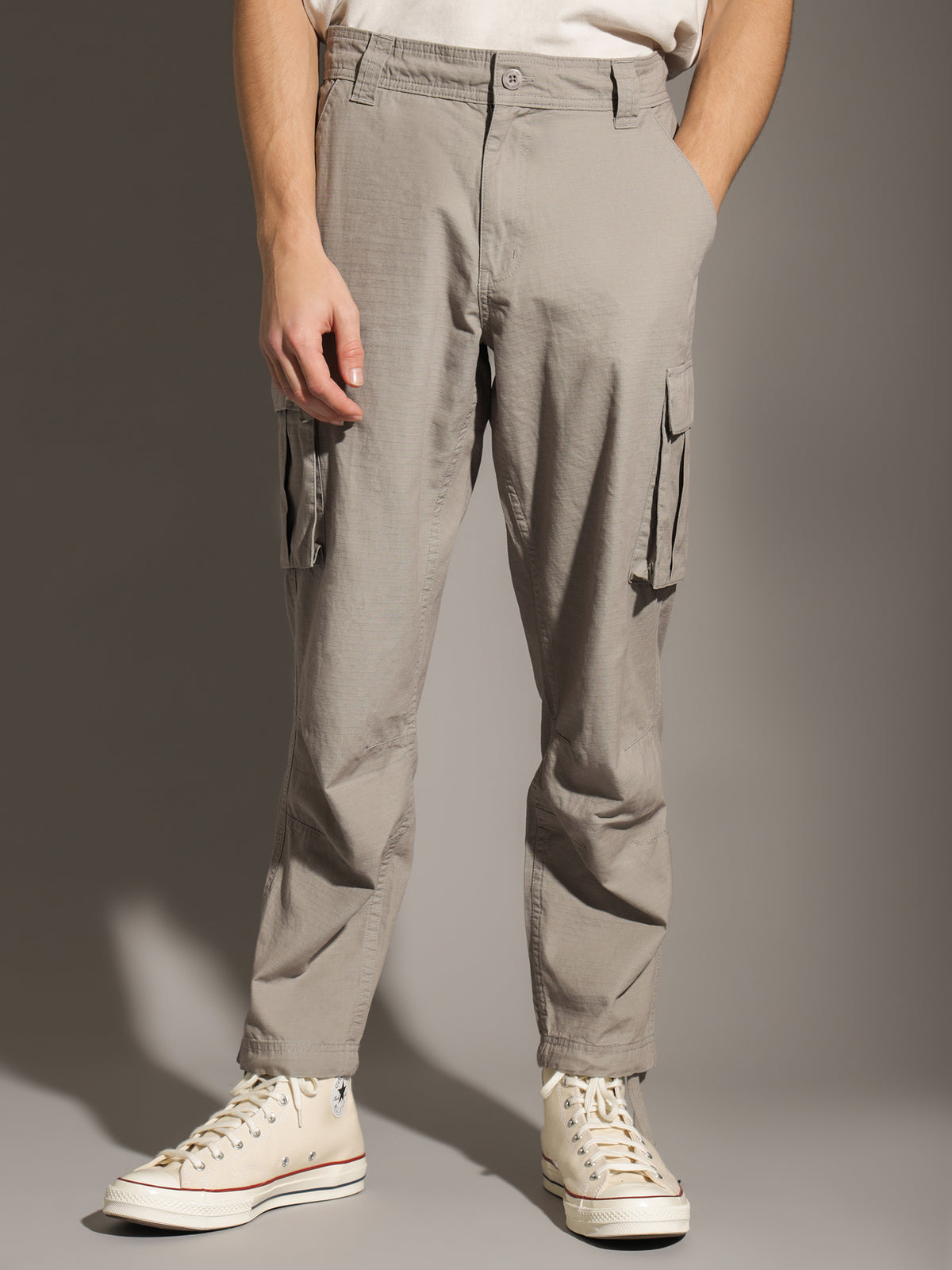 Wyatt Cargo Pants in Pumice Grey