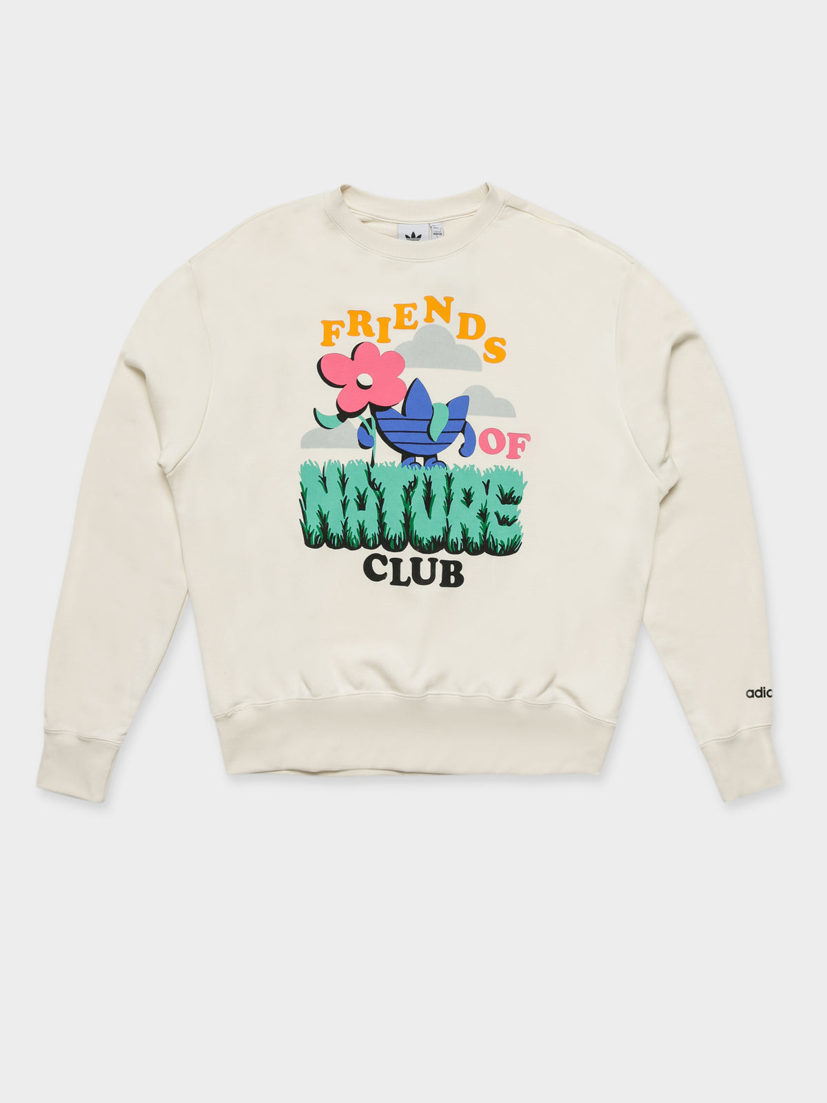 Friends of Nature Club Crew Jumper in Non-Dye Off-White