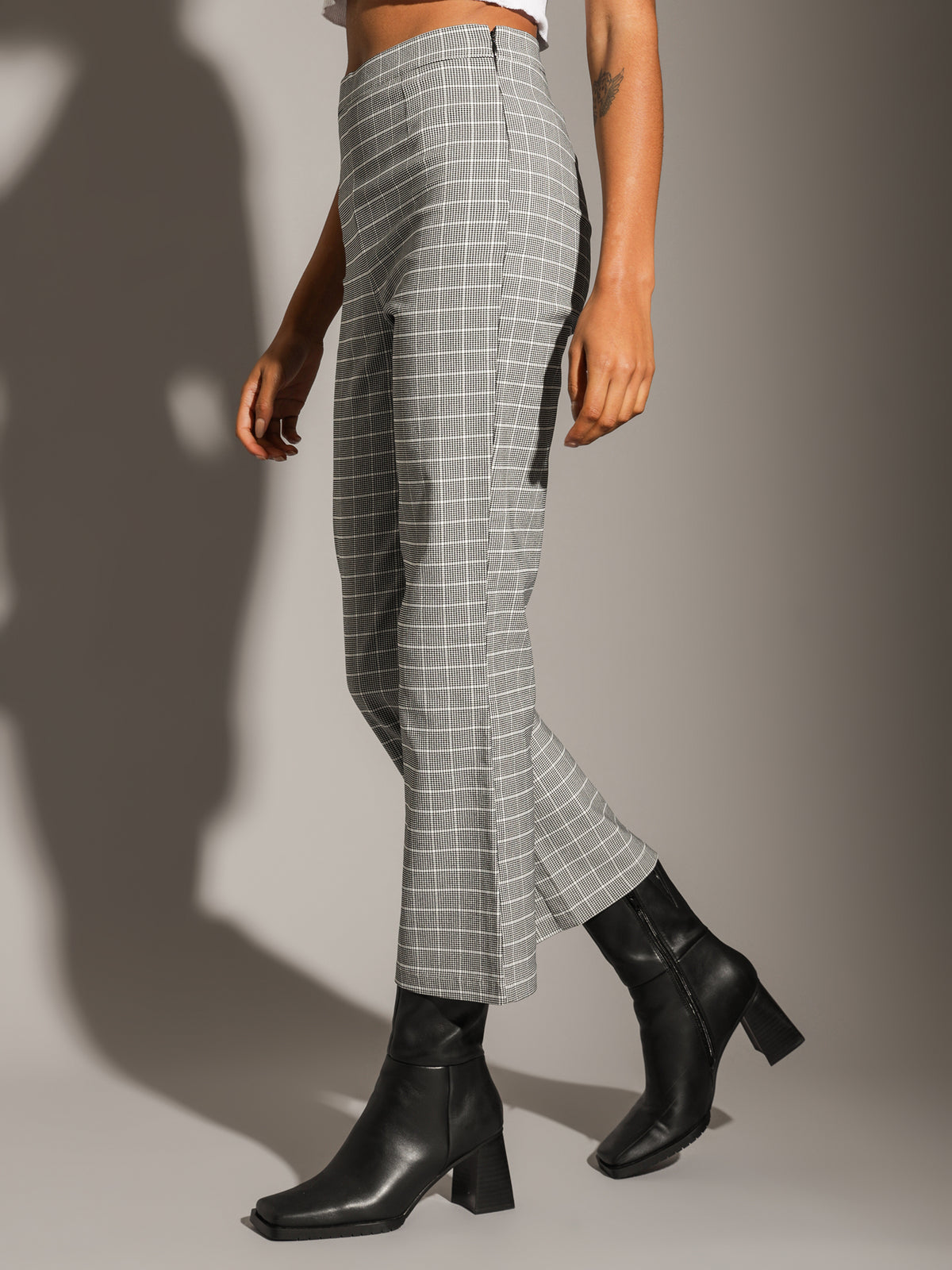 Madison Check Pants in Black Check