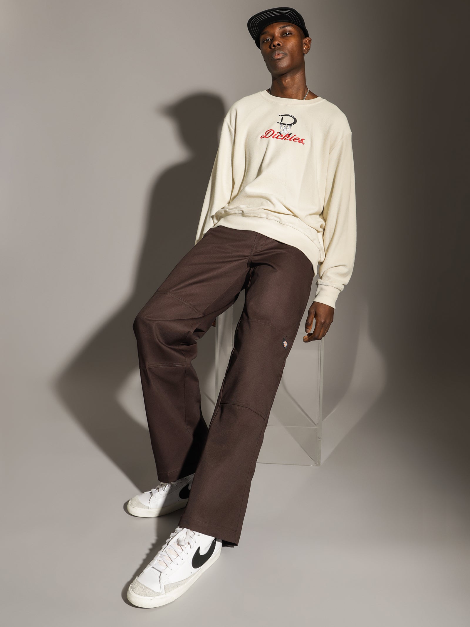 85-283 Loose Fit Double Knee Pants