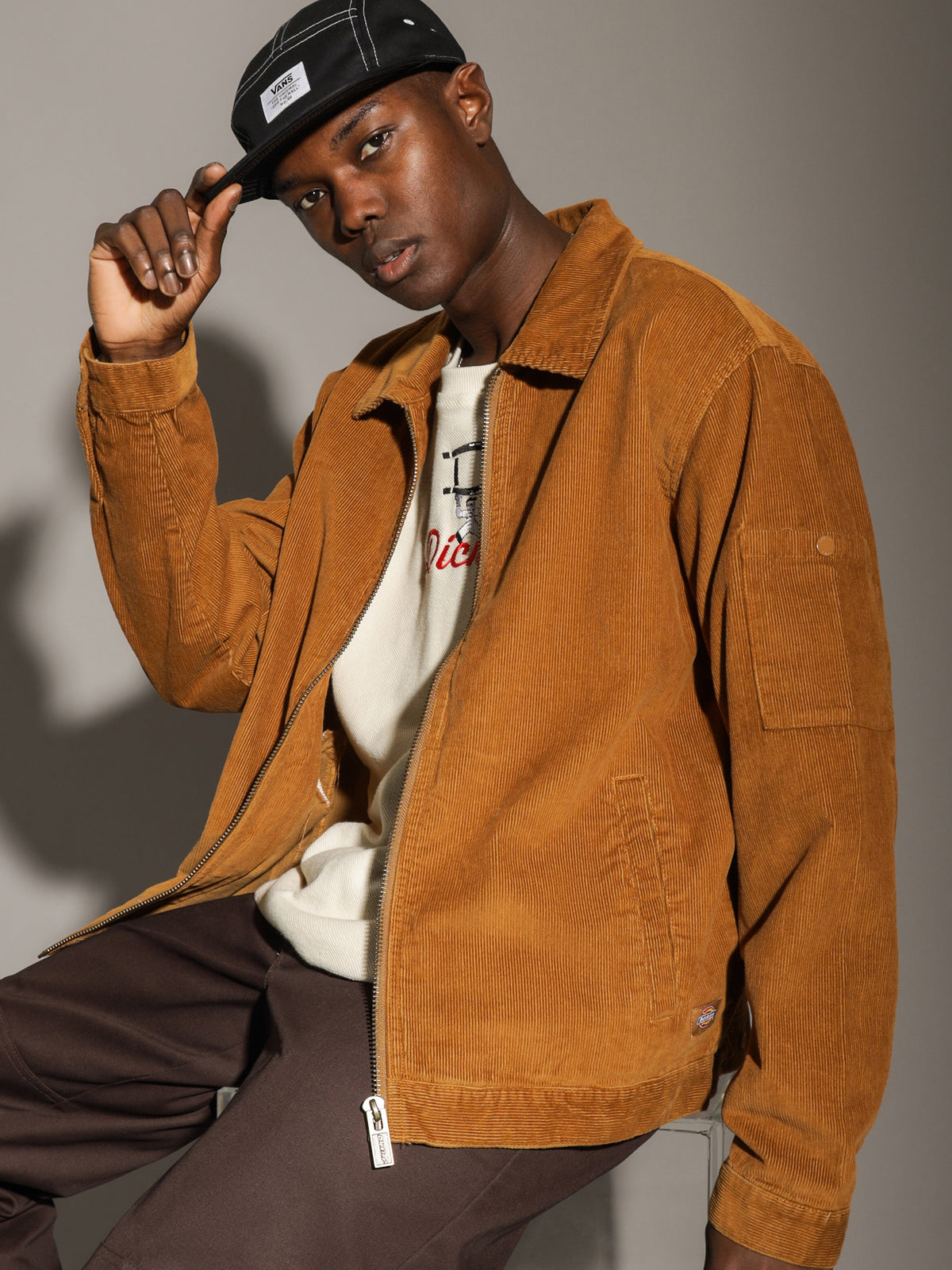 Sonora Cord Jacket in Tan Brown
