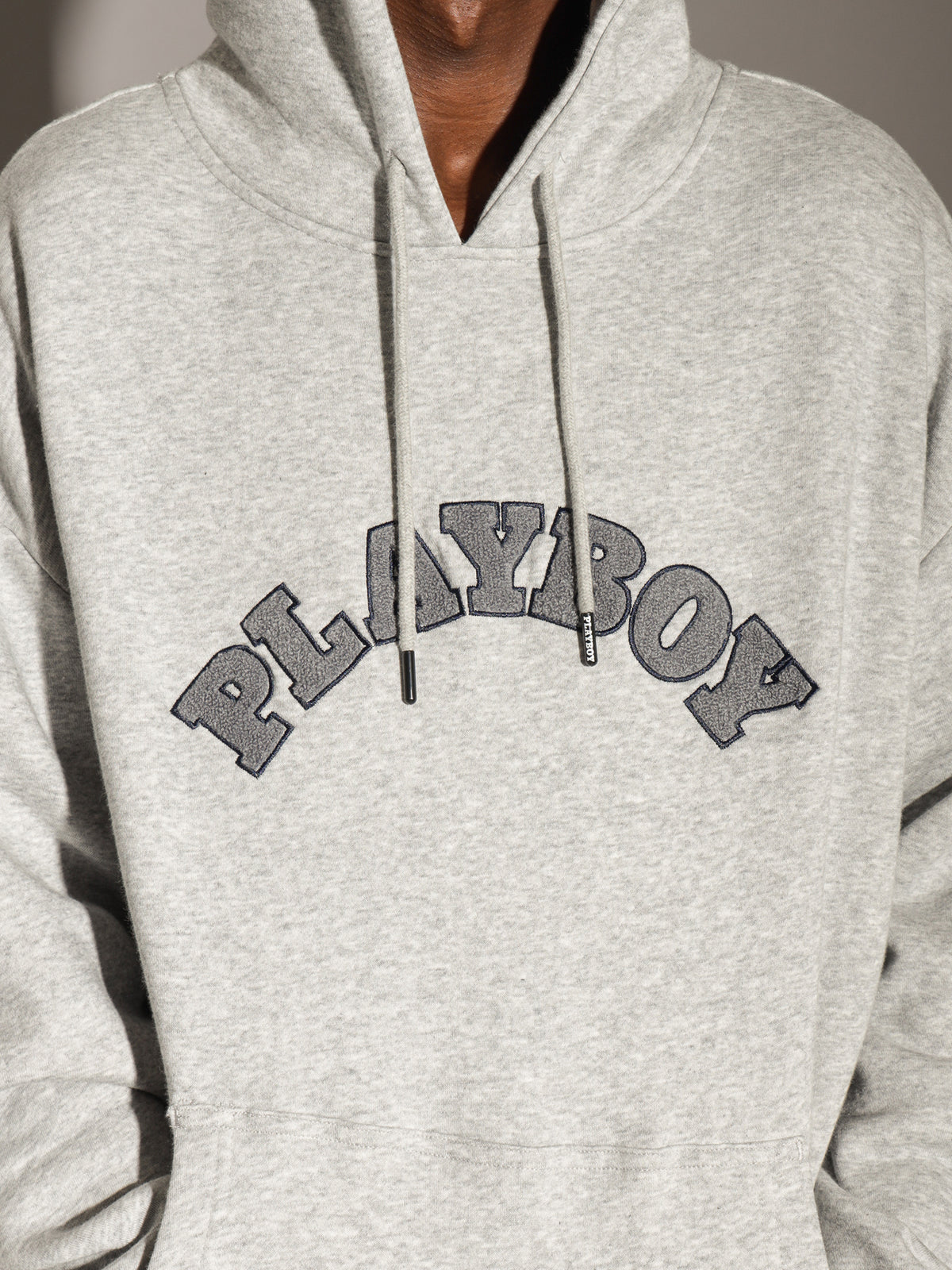 Playboy Track Club Hood in Grey Marle