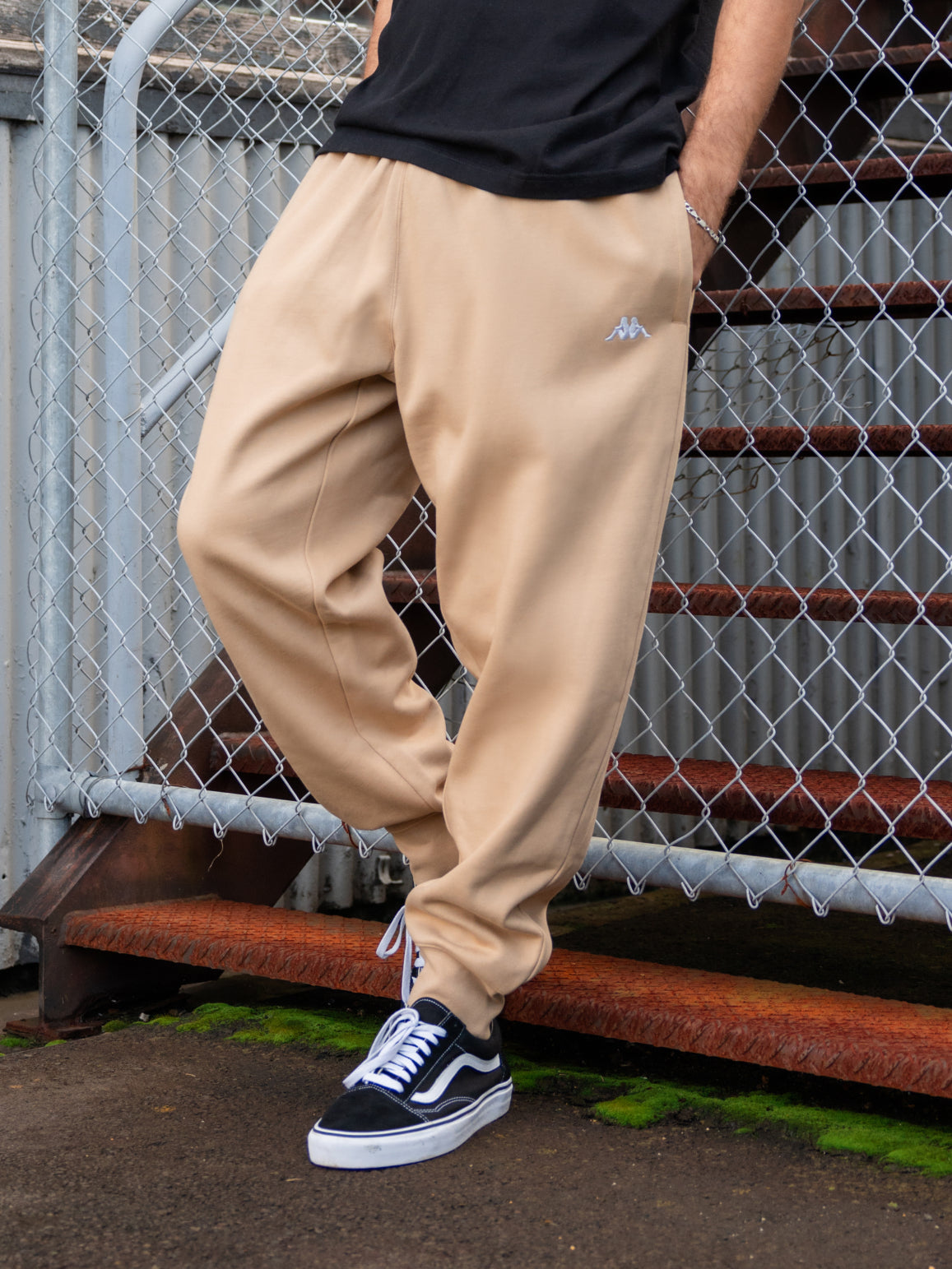 Kappa Authentic Scar Track Pants | A06 White Cream-White Bright