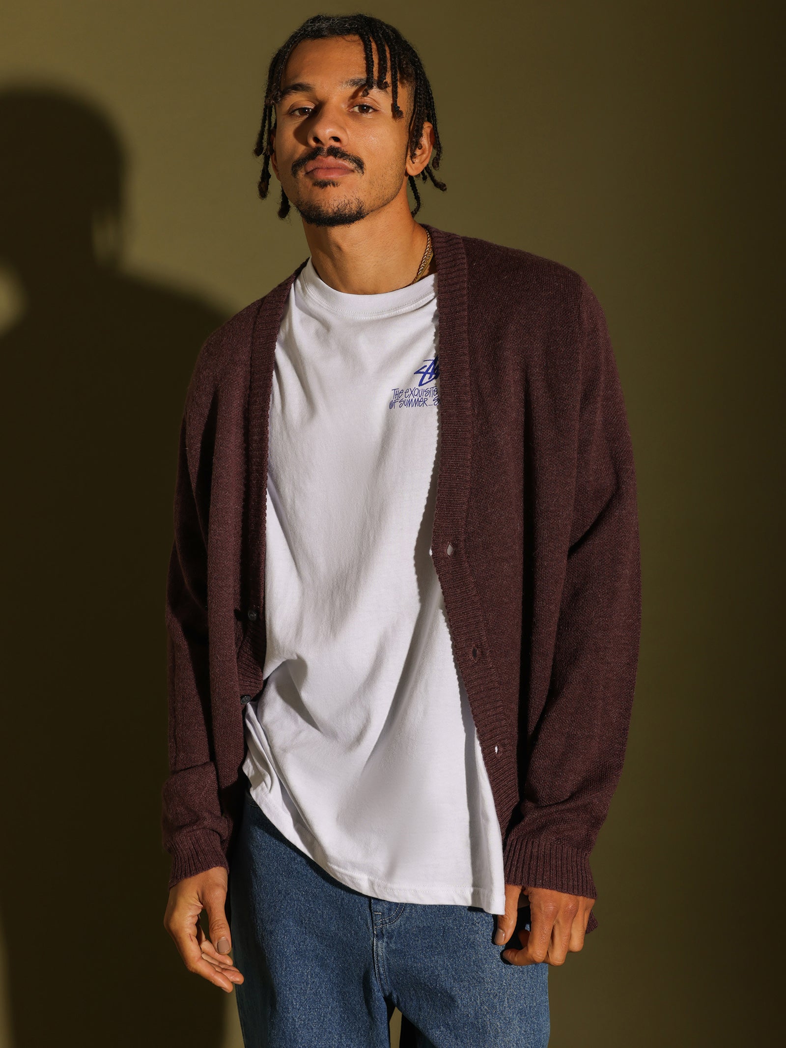 stussy shaggy cardigan s