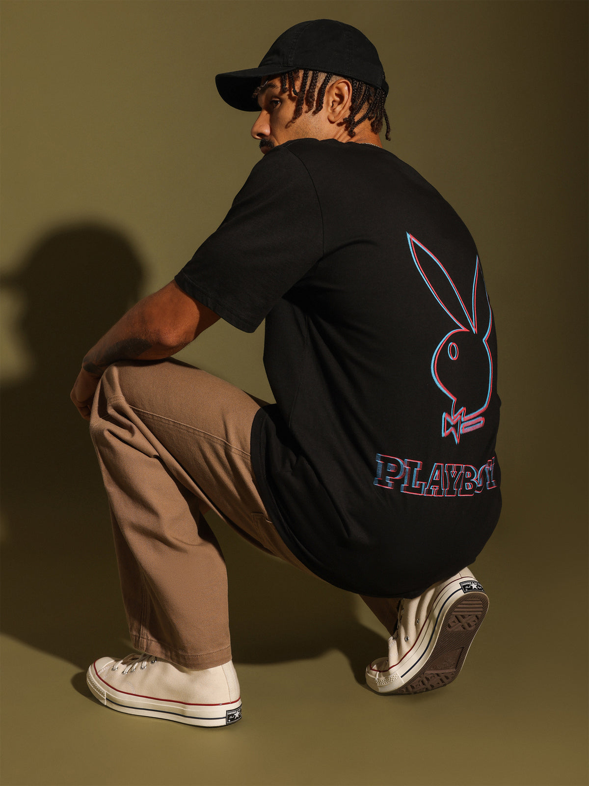 3D Bunny T-Shirt in Black