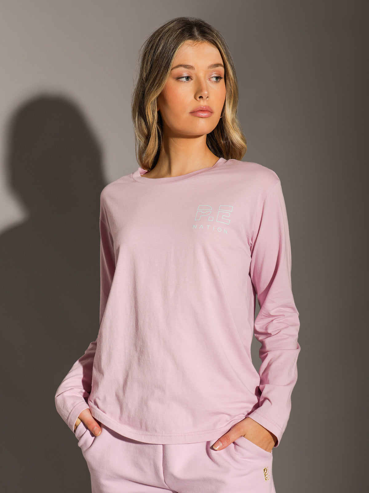Heads Up Long Sleeve Top in Pink Lavender