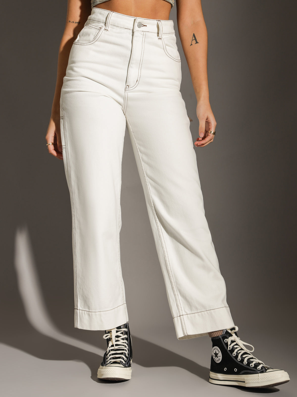 Harlem Carpenter Pants in Unbleached White
