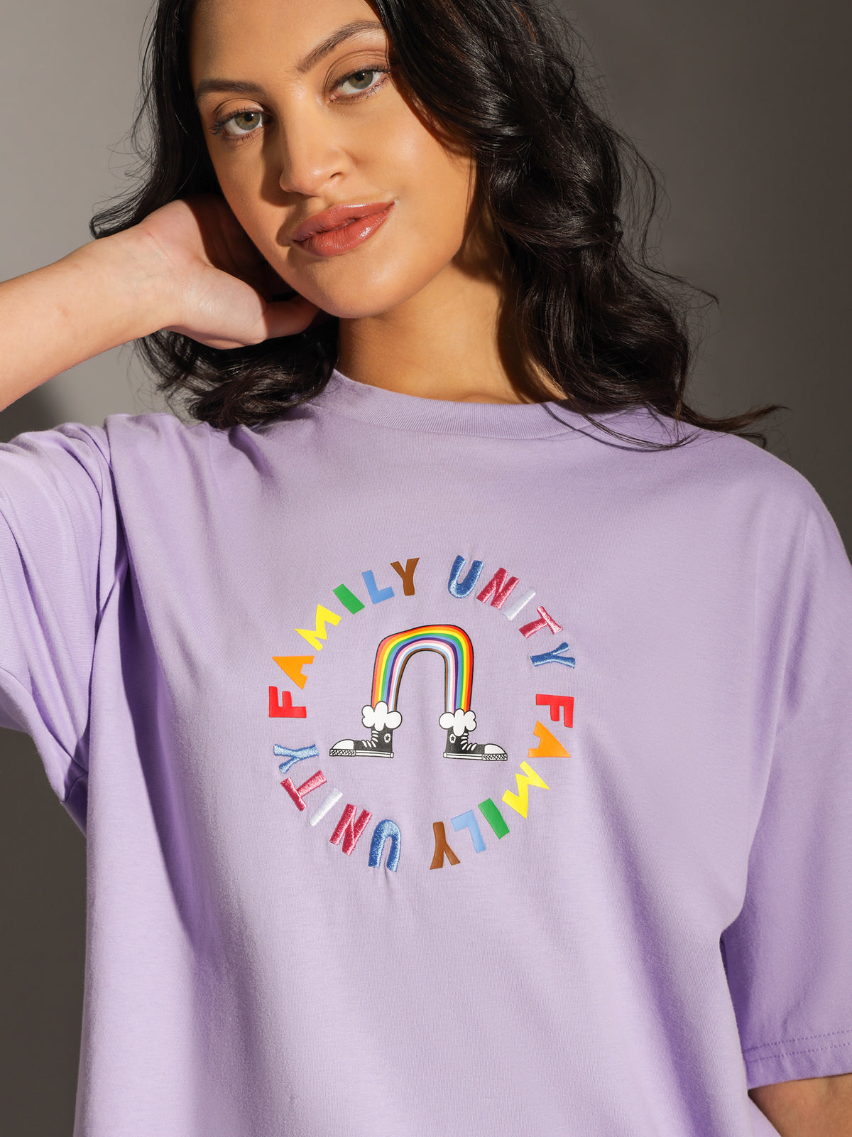 Pride Oversized T-Shirt in Washed Lilac