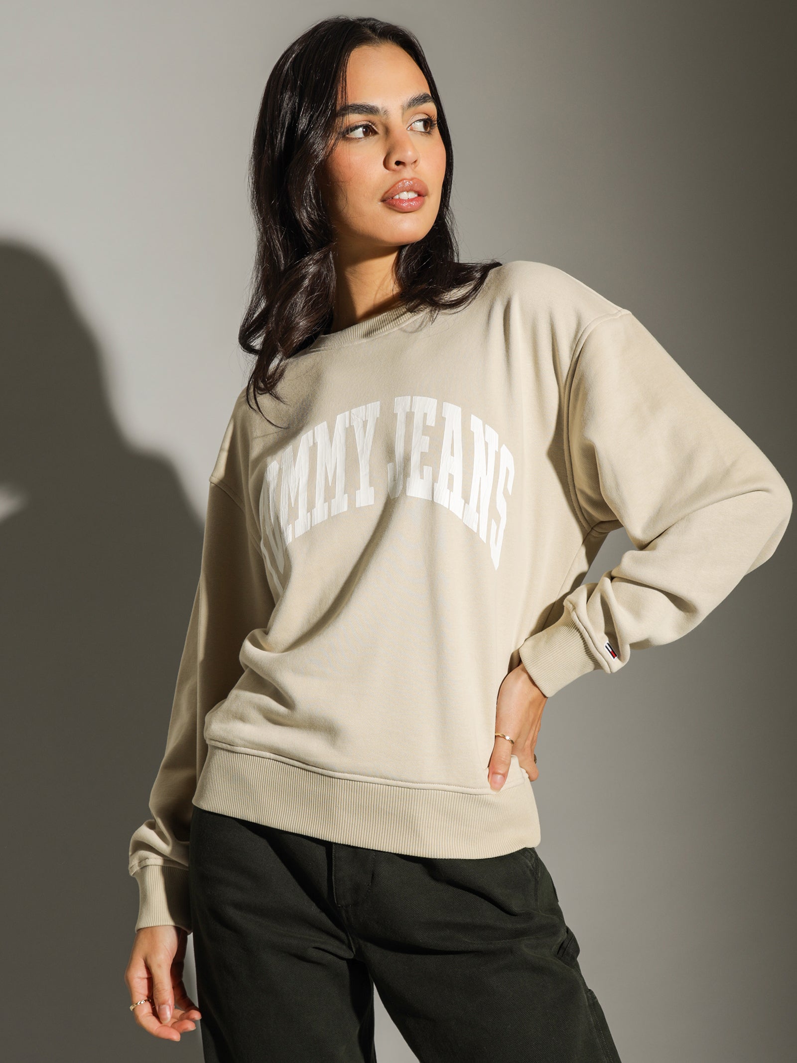 Relaxed College Crew Sweater