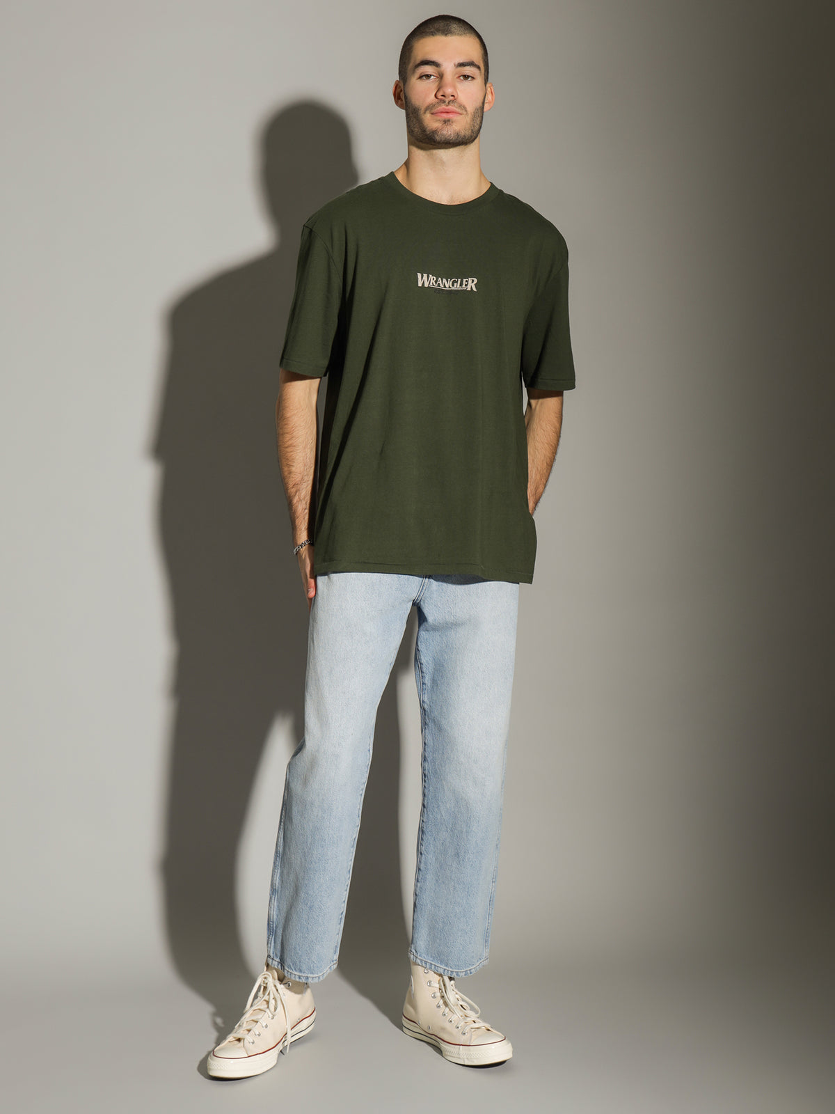Wrangler Baggy T-Shirt in Forest Green