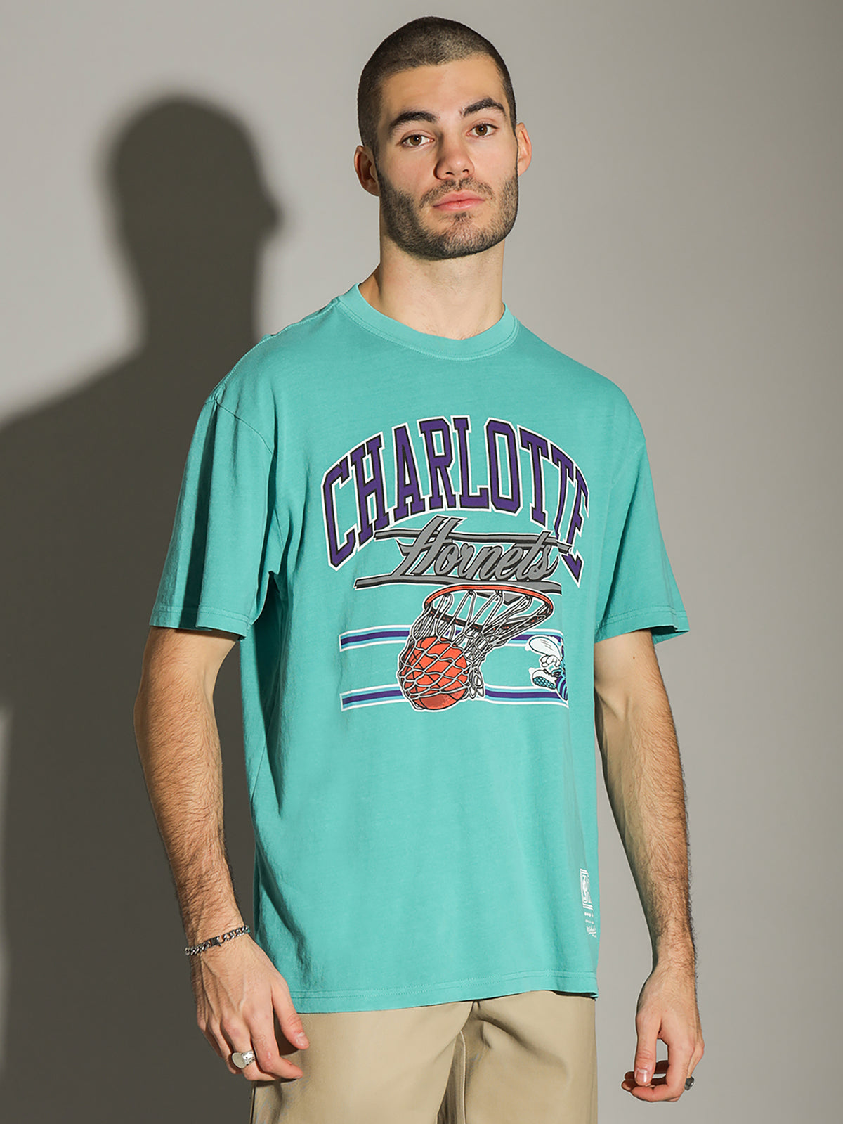 Charlotte Hornets T-Shirt in Faded Teal