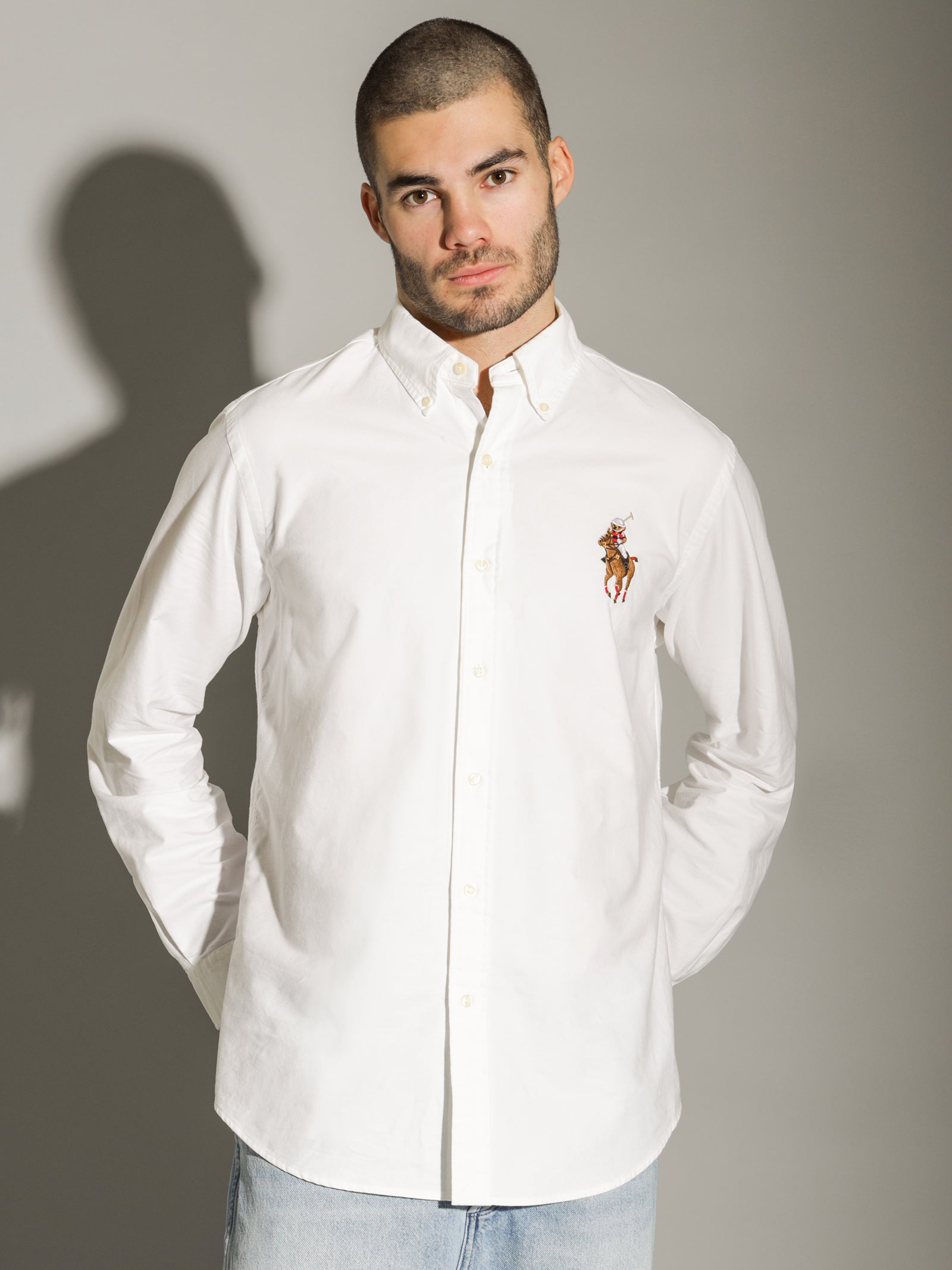 Custom-Fit Polo Bear Oxford Shirt