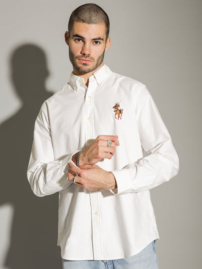 Custom-Fit Polo Bear Oxford Shirt