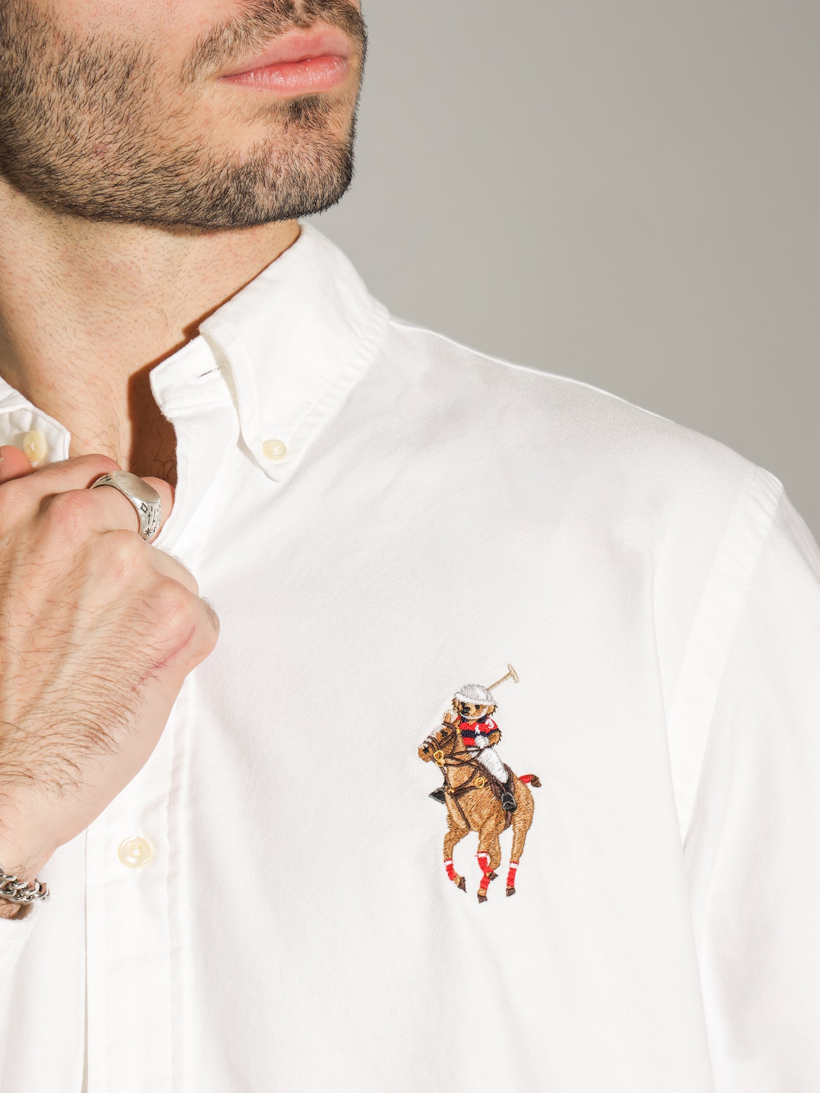 Custom-Fit Polo Bear Oxford Shirt