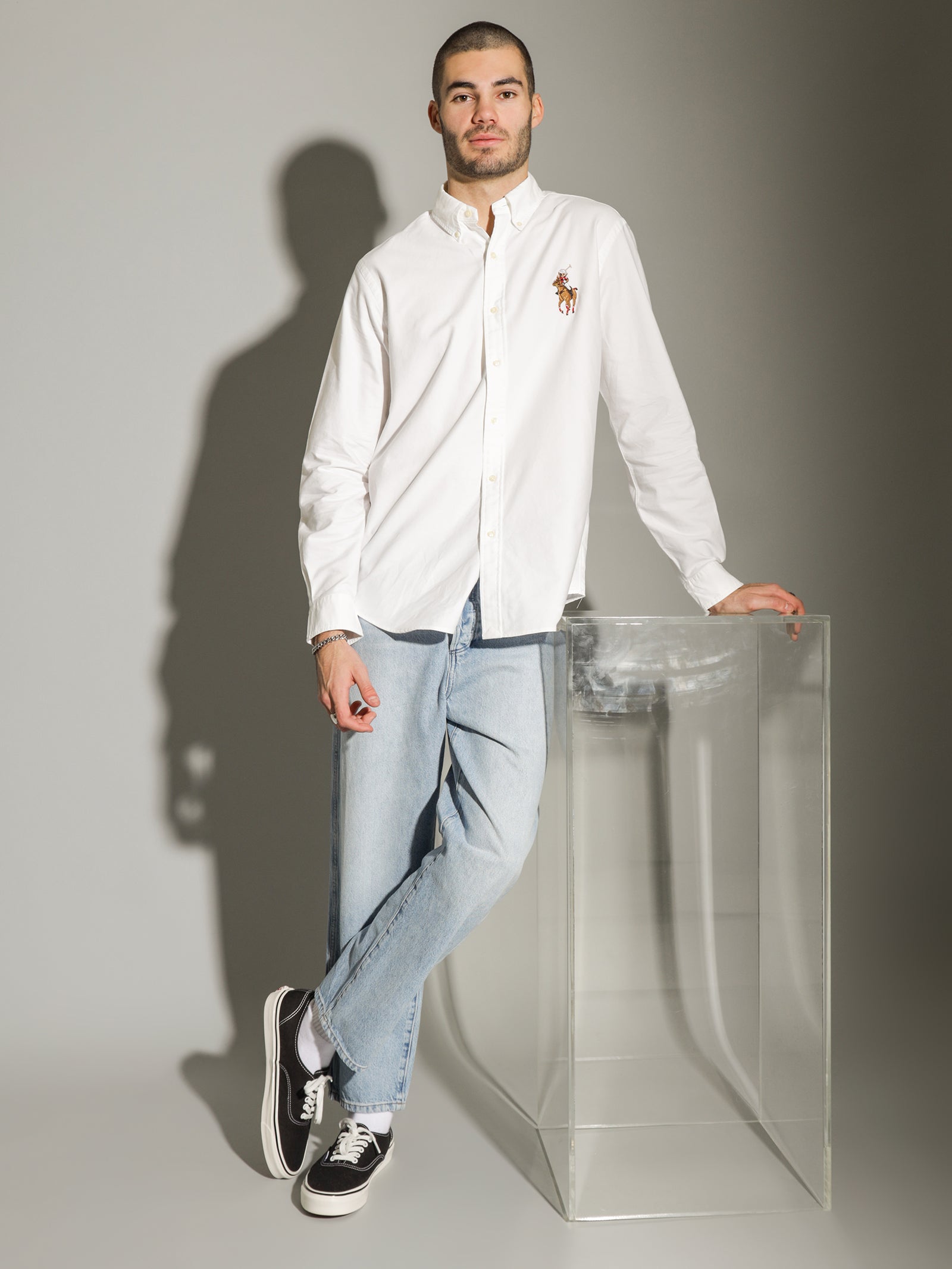 Custom-Fit Polo Bear Oxford Shirt